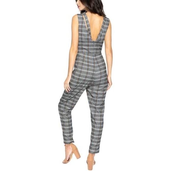 Sugar Lips Glen Plaid Jumpsuit - Picture 3 of 8